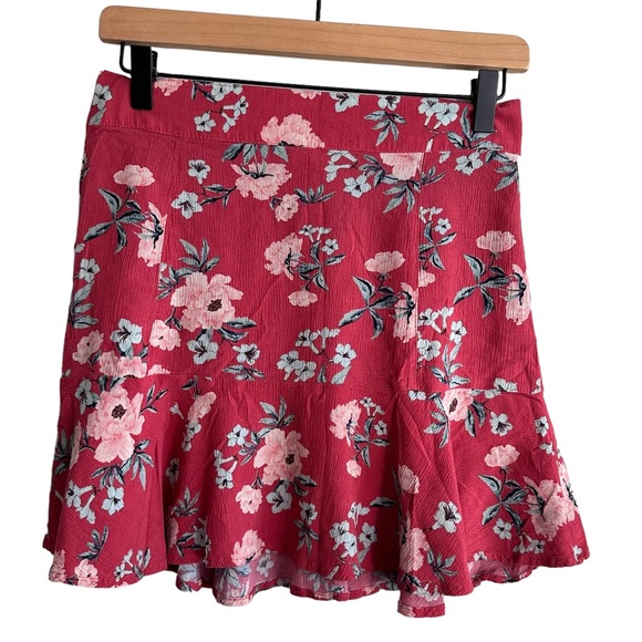 American Eagle Outfitters pink flower mini skirt Medium - Picture 2 of 6